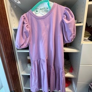 English Factory Knit Woven Mixed Dress